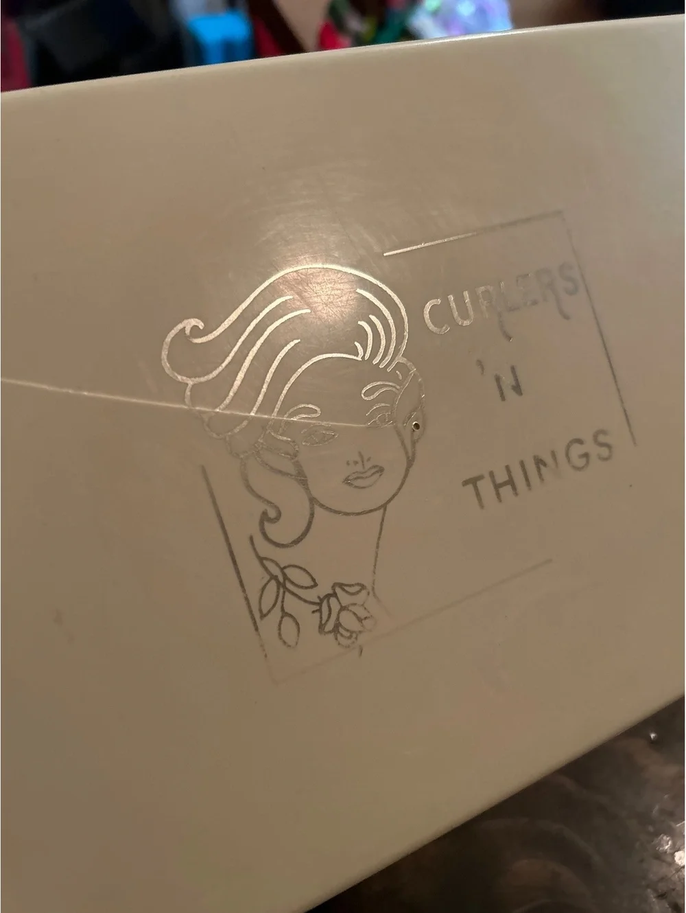 Vintage Curlers 'N Things Plastic Storage Box